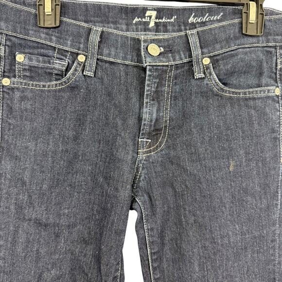 7 Seven for All Mankind Bootcut Boot Cut Dark Wash Rhinestone Pocket Jeans 28 - Picture 4 of 16